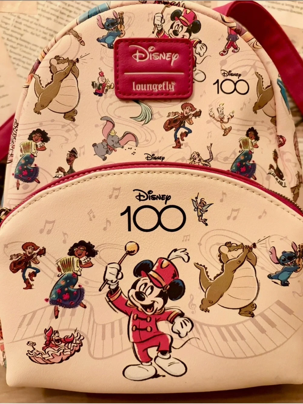 Loungefly Disney100 Music & Wonder Special Moments Mini Backpack